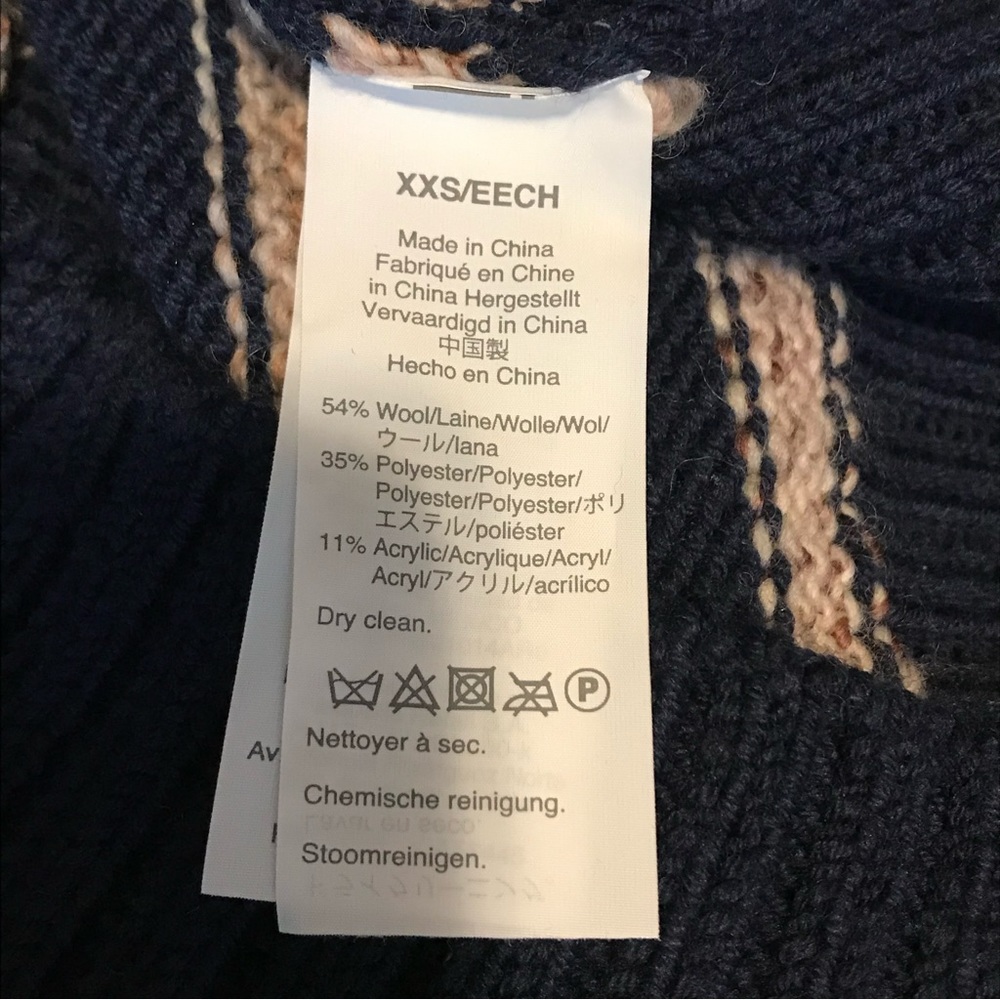 Madewell Wool Blend Striped Bubble Sleeve Sweater - XXS - Picture 7 of 10